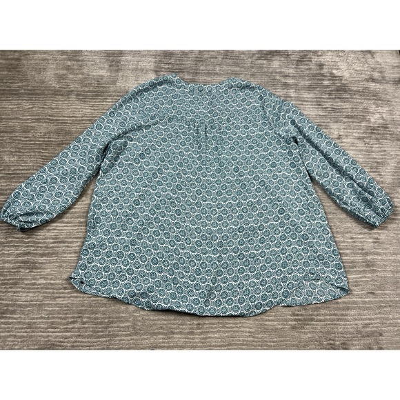 Terra & Sky Top Womens 1X Green‎ Button Up Long Sleeve Polyester Casual - Picture 7 of 14